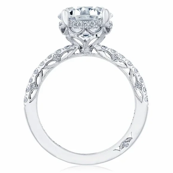 Tacori Dantela Collection 3.54 Carat Round Solitaire Diamond Ring Size 5.5 - Picture 9 of 15